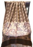 (image for) Paisley Hounds Tooth Scarf Brown