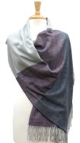 (image for) Cashmere Feel Multi-Colored Shawl Grey / Purple