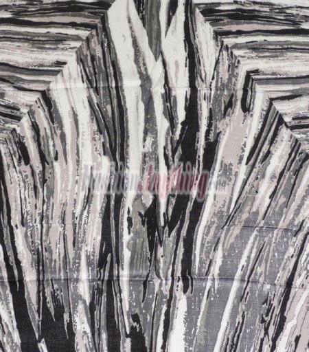 (image for) Lavish Pattern Print Scarf S0076 Black