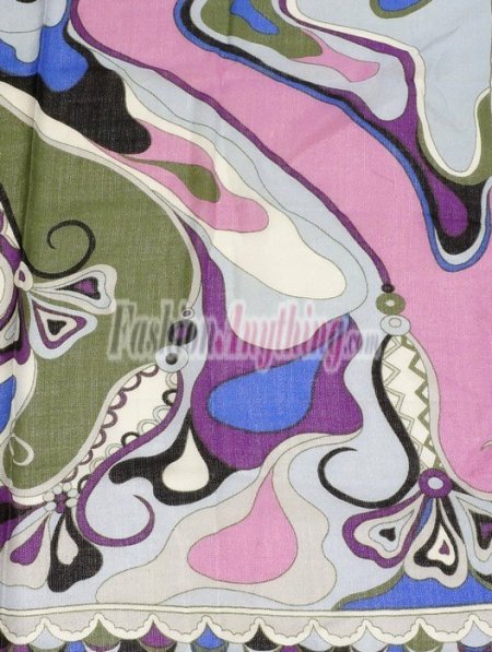 (image for) Lavish Wool Blend Print Scarf S0148 Purple