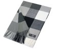 (image for) Woven Cashmere Feel Plaid Scarf Grey