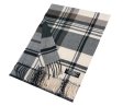 (image for) Woven Cashmere Feel Checker Scarf Beige Grey