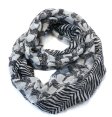 (image for) Lavish infinity horse print scarf black / white