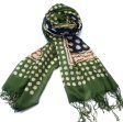 (image for) Lavish dot print scarf green / navy