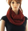 (image for) Knitted Infinity Scarf Burgundy