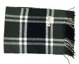 (image for) Woven Cashmere Feel Windowpane Scarf Z23 Black / Grey