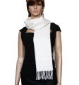 (image for) Cashmere Feel Plain Scarf White