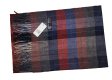 (image for) Cashmere Feel Plaid Scarf Red/Navy
