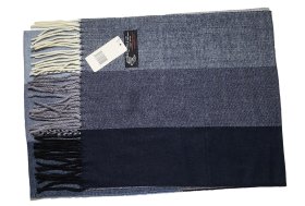 (image for) Cashmere Feel Plaid Scarf Navy