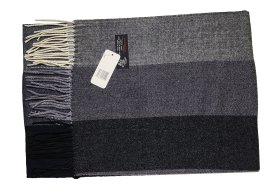(image for) Cashmere Feel Plaid Scarf Grey 