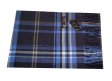 (image for) Cashmere Feel Plaid Scarf Navy Blue