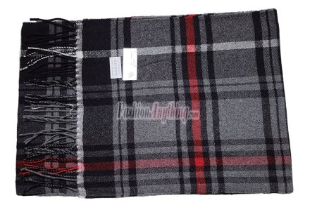 (image for) Cashmere Feel Pattern Scarf Coffee/Black