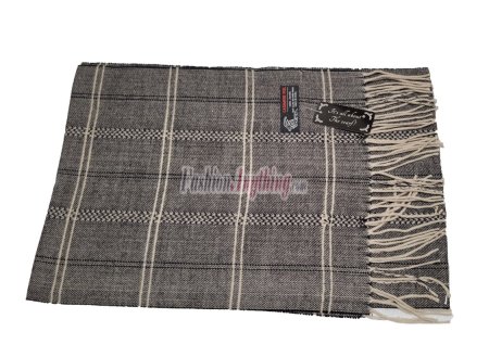 (image for) Cashmere Feel Plaid Scarf Black/Ivory