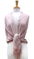 (image for) Pink Beige Solid Pashmina Label Scarf