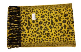 Cashmere Feel Leopard Scarf Yellow