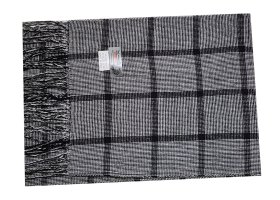 (image for) Cashmere Feel Pattern Scarf 51753 Black/White