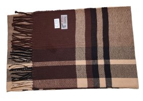 (image for) Cashmere Feel Pattern Scarf 750 Brown