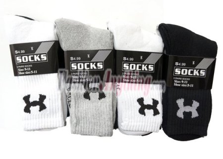 (image for) Men's Basic Crew Socks Dozen (12 Pairs) - Assorted Color Style106