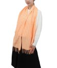 (image for) Cashmere Feel Pattern Scarf Orange