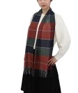 (image for) Cashmere Feel Plaid Scarf Burgundy /Navy /Green