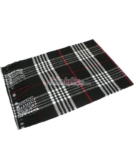 (image for) Woven Cashmere Feel Classic Scarf Black