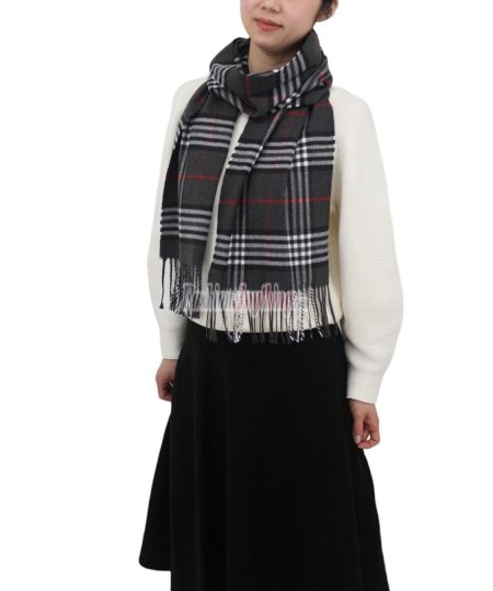 (image for) Cashmere Feel Classic Scarf Dark Grey