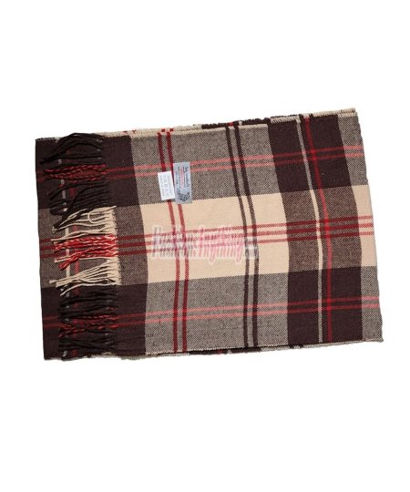 (image for) Cashmere Feel Pattern Scarf Brown/Red