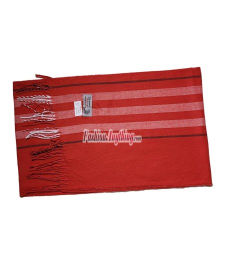 (image for) Cashmere Feel Pattern Scarf 90127 Red