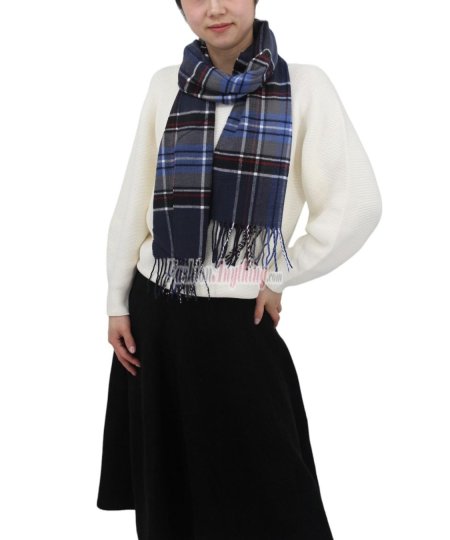 (image for) Cashmere Feel Classic Scarf Blue/Navy