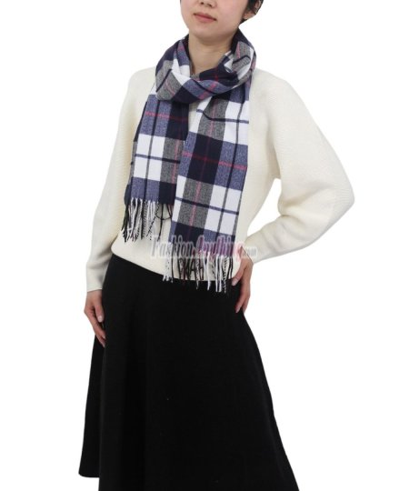 (image for) Woven Cashmere Feel Classic Scarf Blue