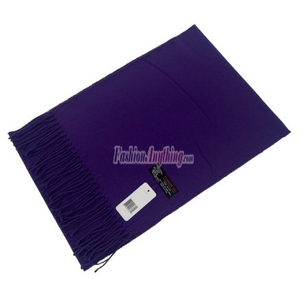 (image for) Solid Cashmere Feel Scarf Dark Purple