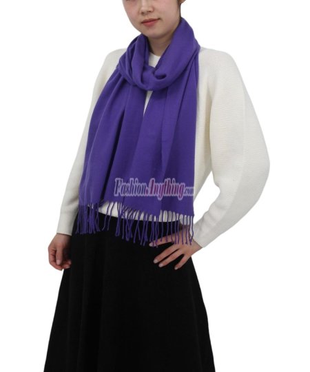 (image for) Solid Cashmere Feel Scarf Blue Violet