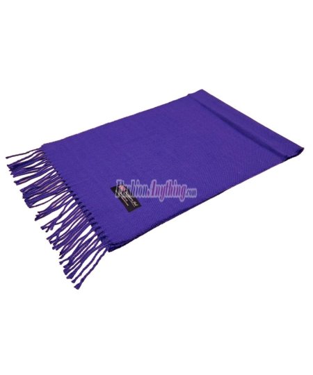 (image for) Solid Cashmere Feel Scarf Blue Violet