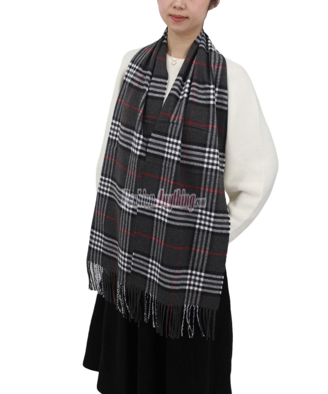 Cashmere Feel Classic Scarf Dark Grey Clearance $3.40