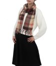 (image for) Cashmere Feel Pattern Scarf Brown/Red