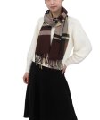 (image for) Cashmere Feel Pattern Scarf 47549 Brown