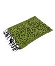 (image for) Cashmere Feel Leopard Scarf Olive Green