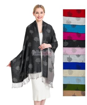 Elegant Tree Pashmina (12 COLORS, 1DZ)
