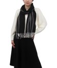 (image for) Cashmere Feel Pattern Scarf SF-318 Black