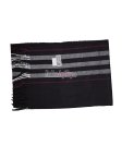 (image for) Cashmere Feel Pattern Scarf SF-318 Black