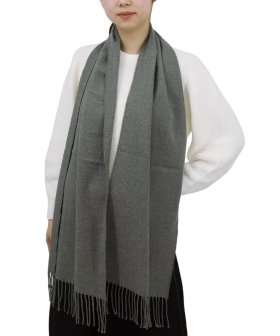 (image for) Cashmere Feel Solid Scarf Snow Grey