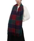 (image for) Cashmere Feel Classic Scarf Green/Wine/Navy