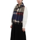 (image for) Woven Cashmere Feel Classic Scarf Brown/Navy/Red