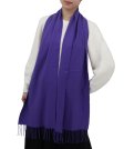 (image for) Solid Cashmere Feel Scarf Blue Violet