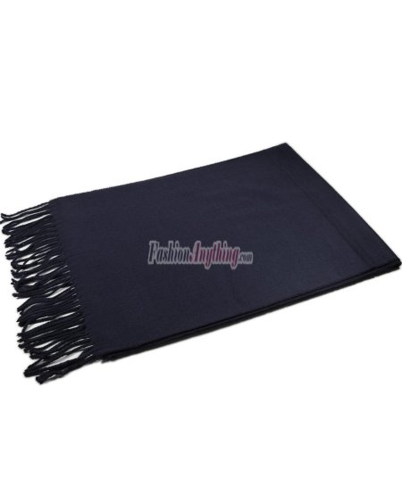 (image for) Solid Cashmere Feel Scarf Navy