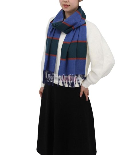 (image for) Cashmere Feel Classic Scarf Blue/Green
