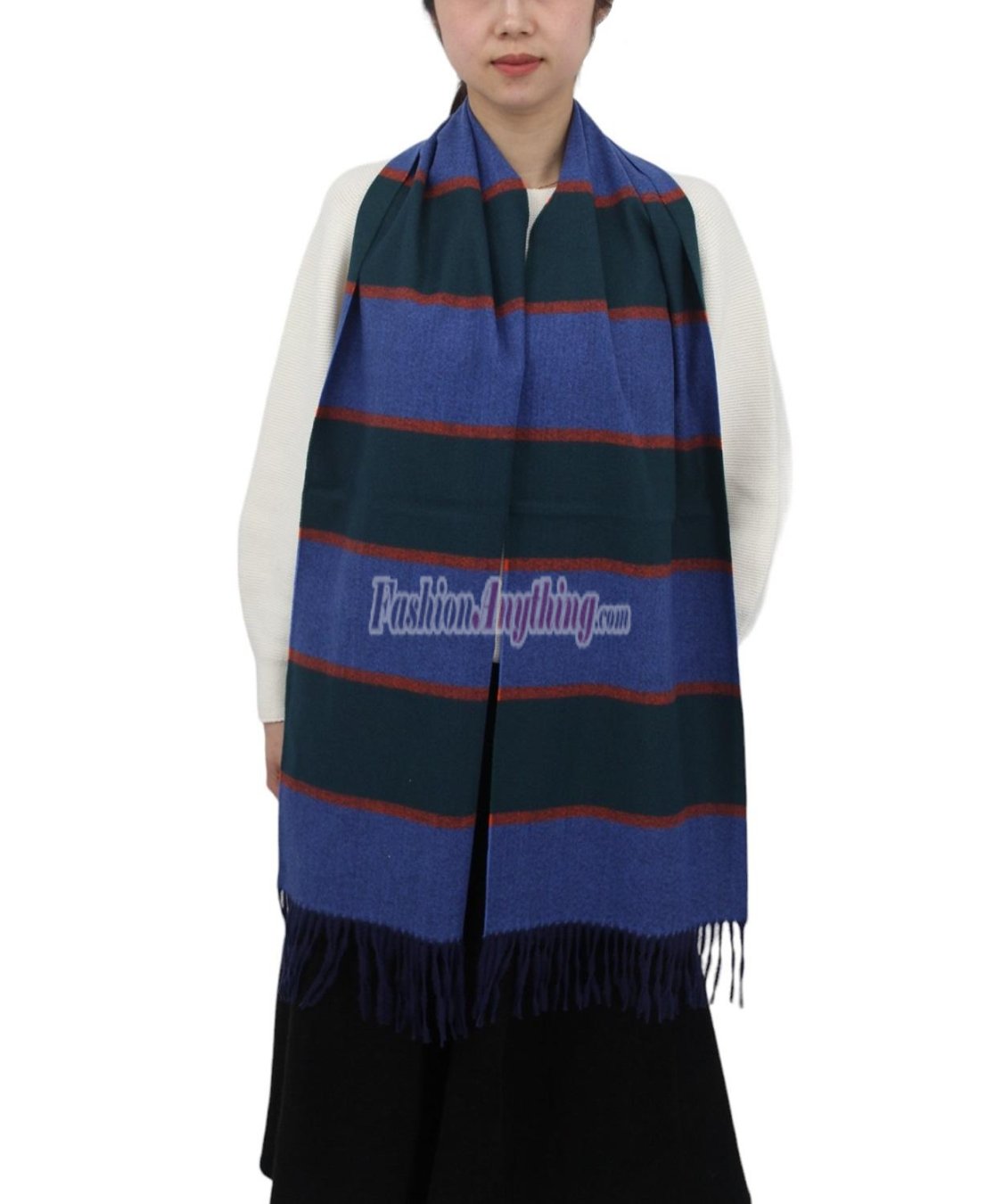 (image for) Cashmere Feel Classic Scarf Blue/Green