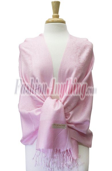 (image for) Paisley Jacquard Pashmina Light Pink Dozen (12 pcs)
