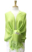 (image for) Paisley Jacquard Pashmina Lime Dozen (12 pcs)