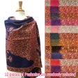 (image for) Peacock Tail Border Metallic Pashmina 1 DZ, Asst. Color